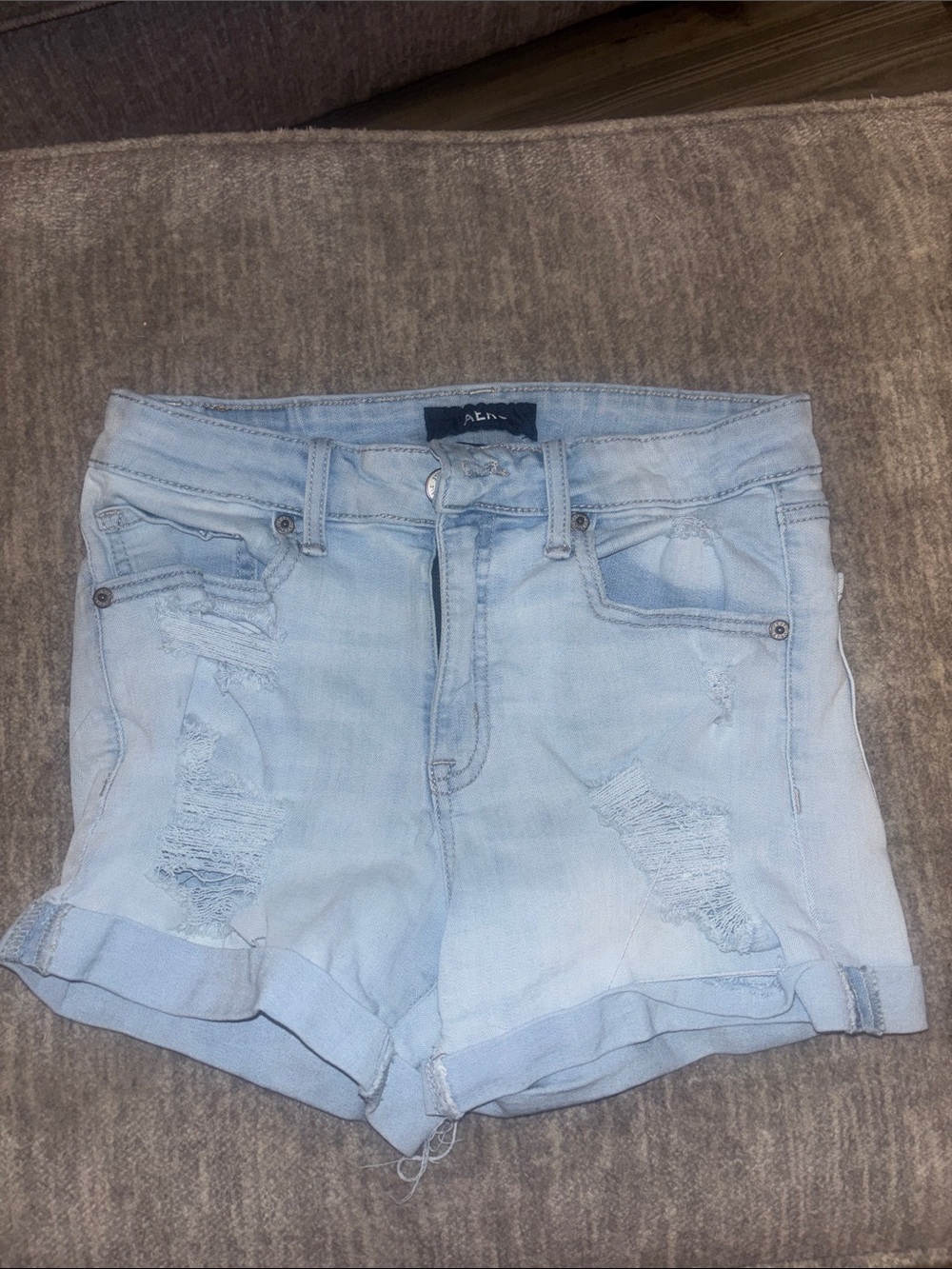Light Wash Distressed Women’s Denim Shorts